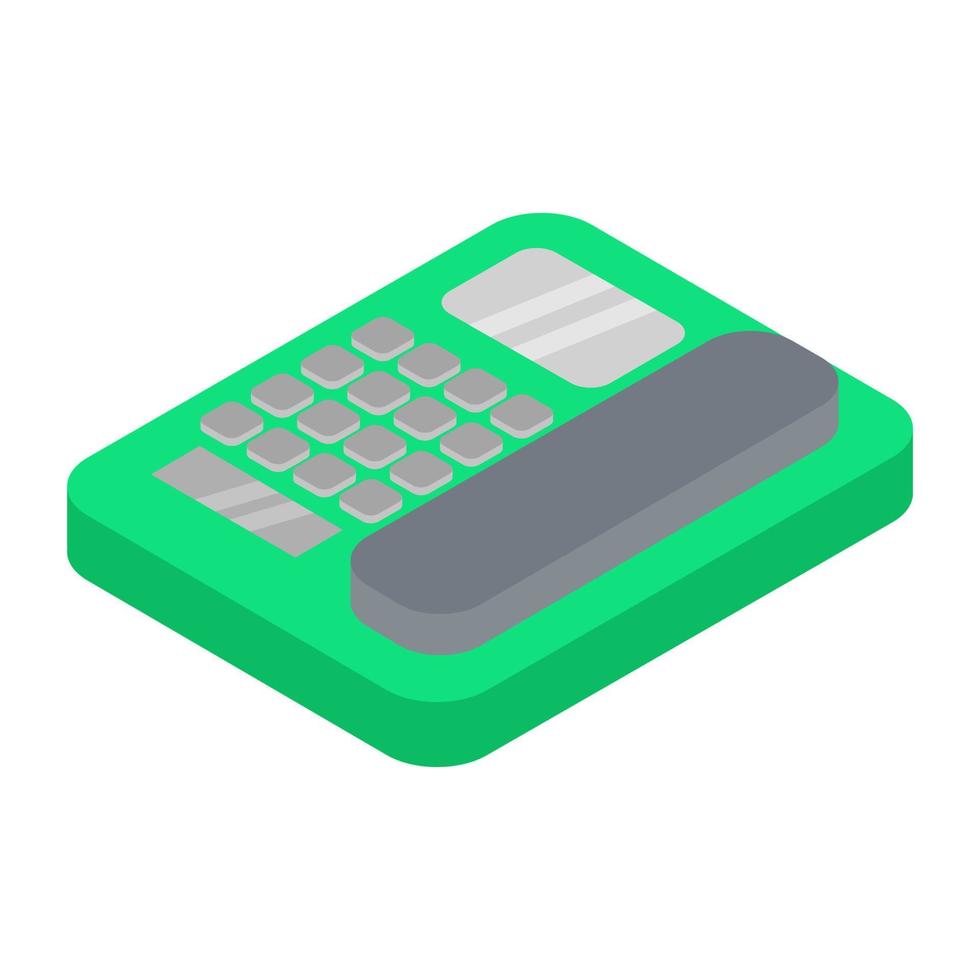 Isometric business phone on white background vector