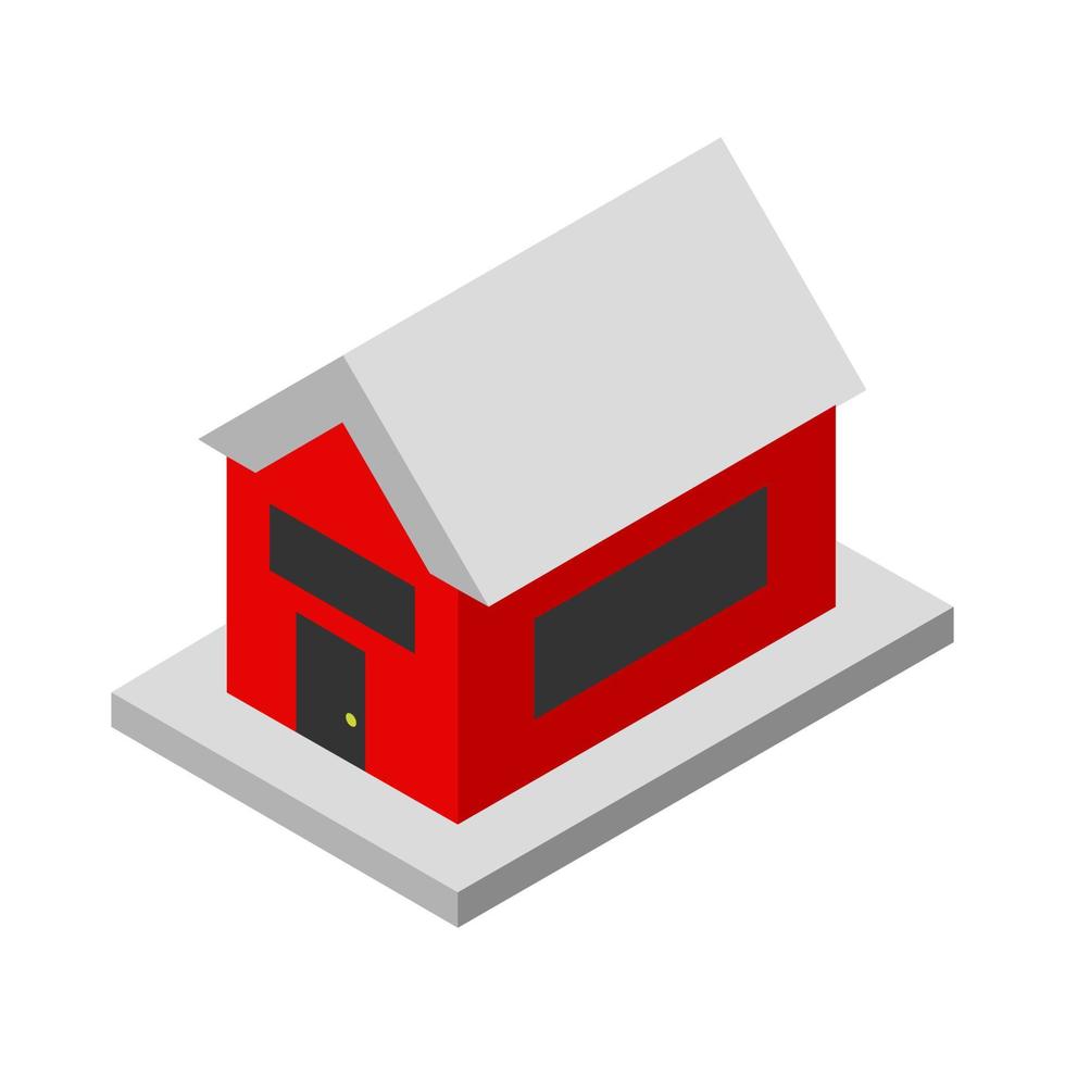 Isometric house on a white background vector