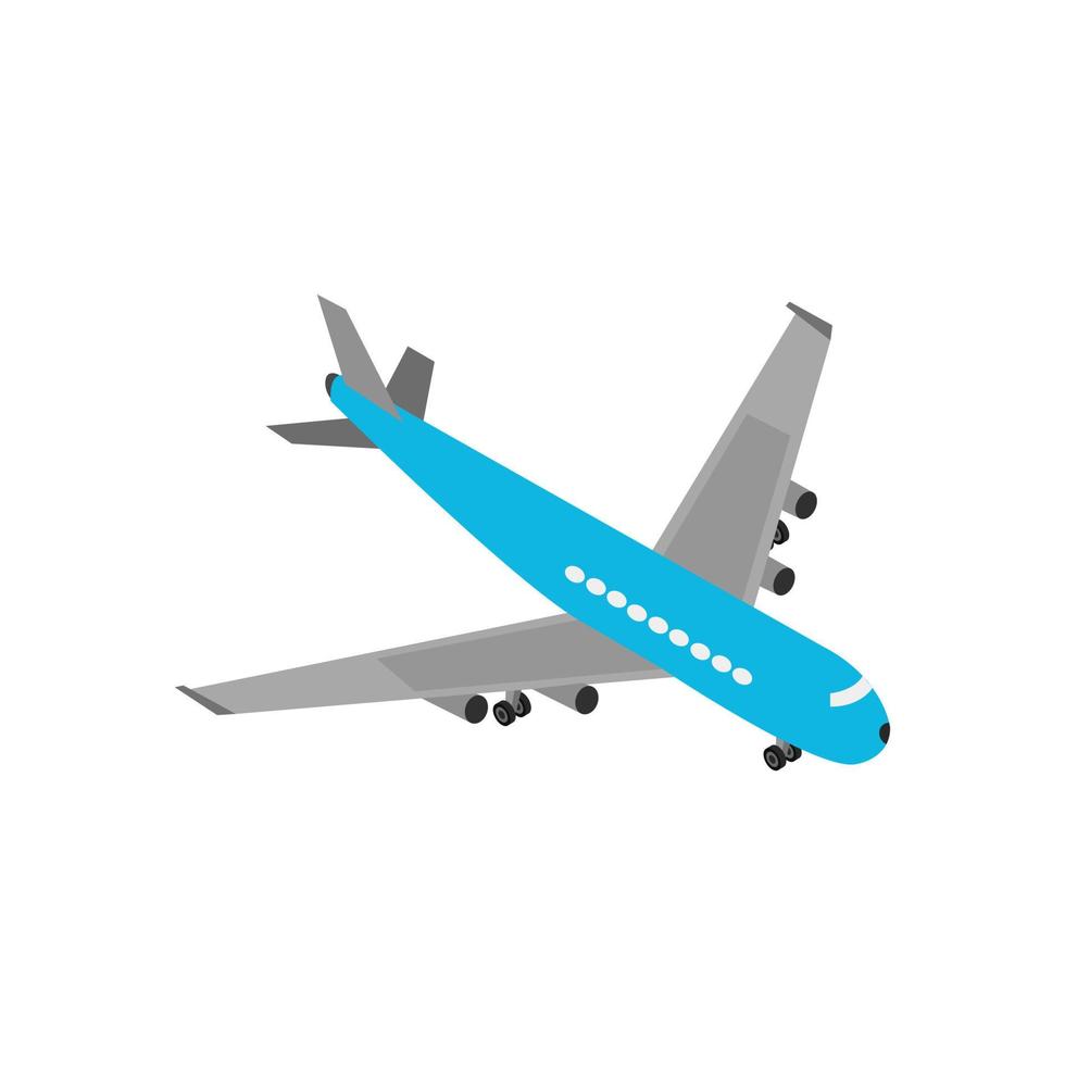 Isometric airplane on a white background vector