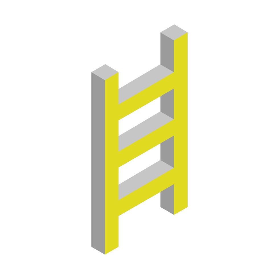 Isometric illustrated ladder on a white background vector