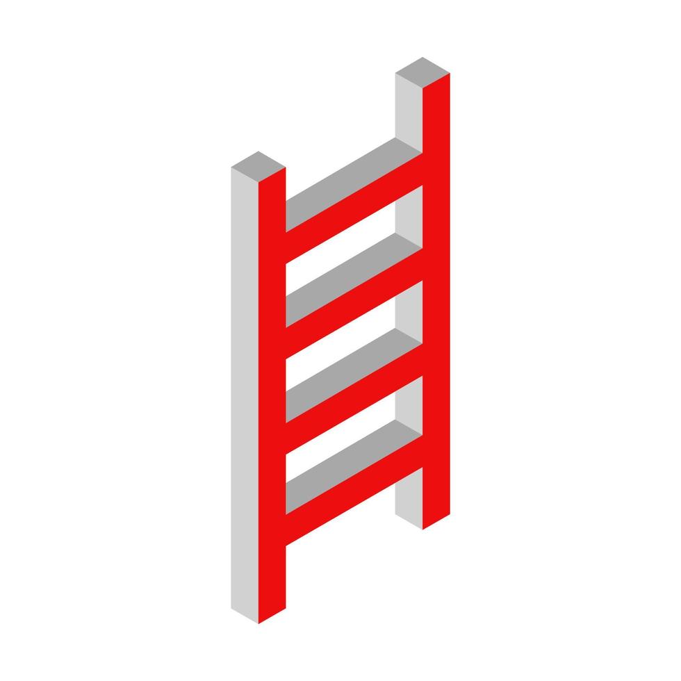 Isometric illustrated ladder on a white background vector