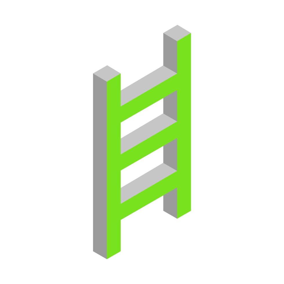 Isometric illustrated ladder on a white background vector