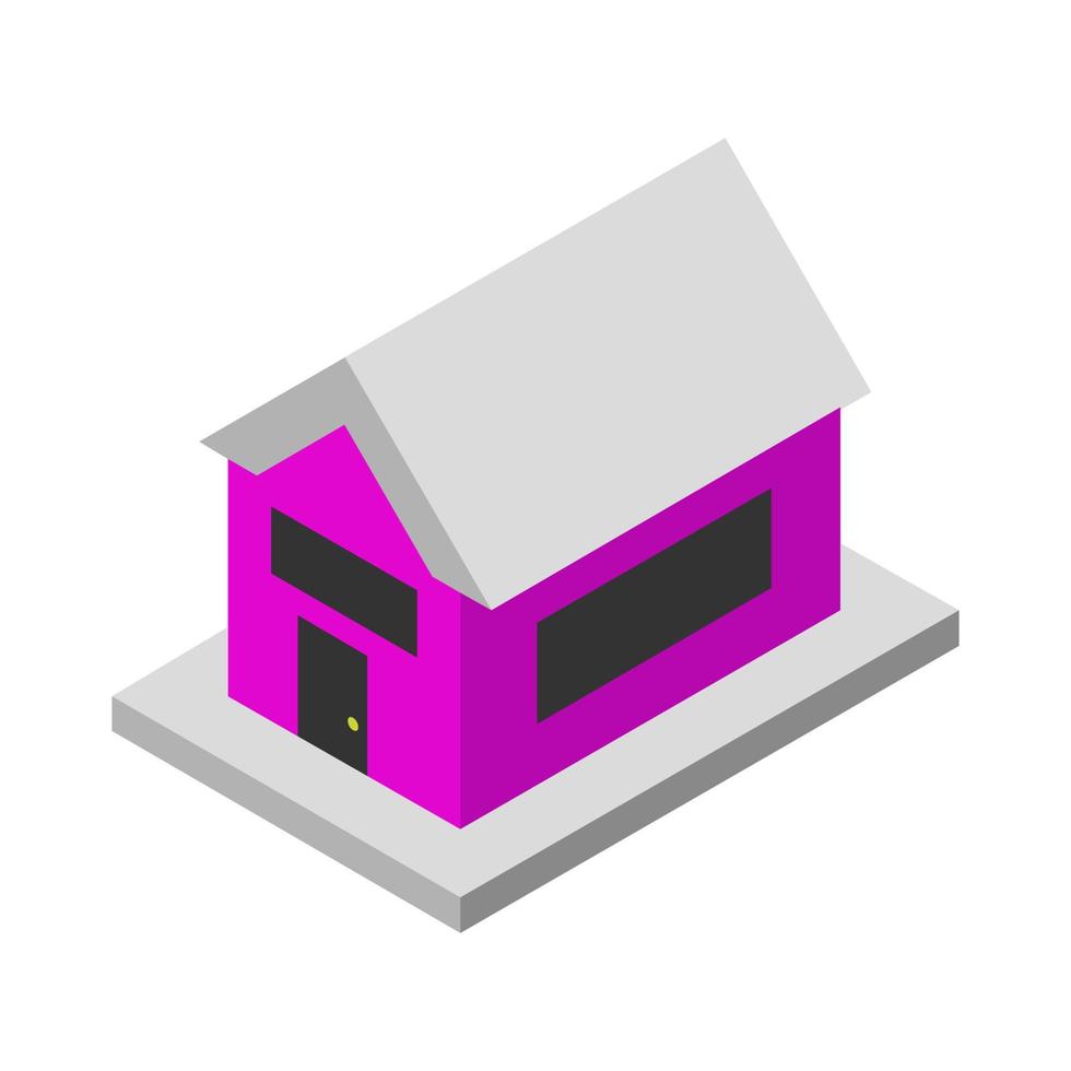 Isometric house on a white background vector