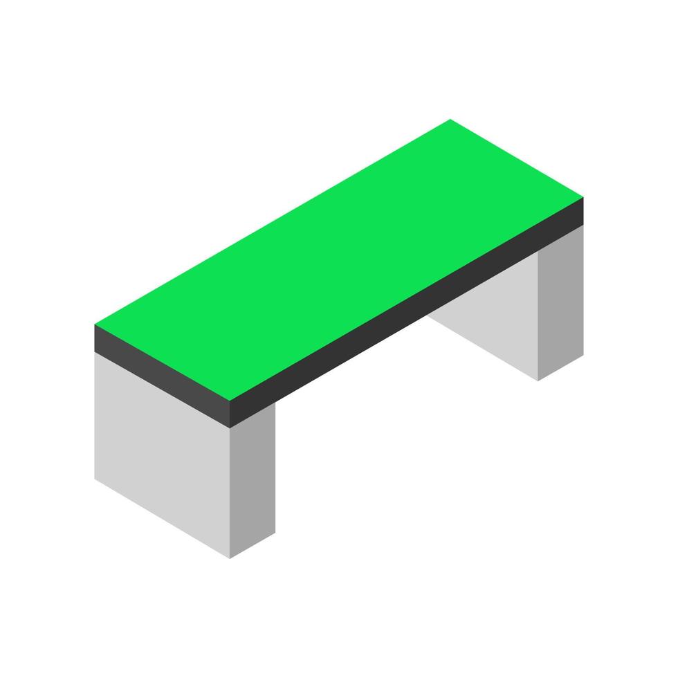 Isometric bench on a white background vector