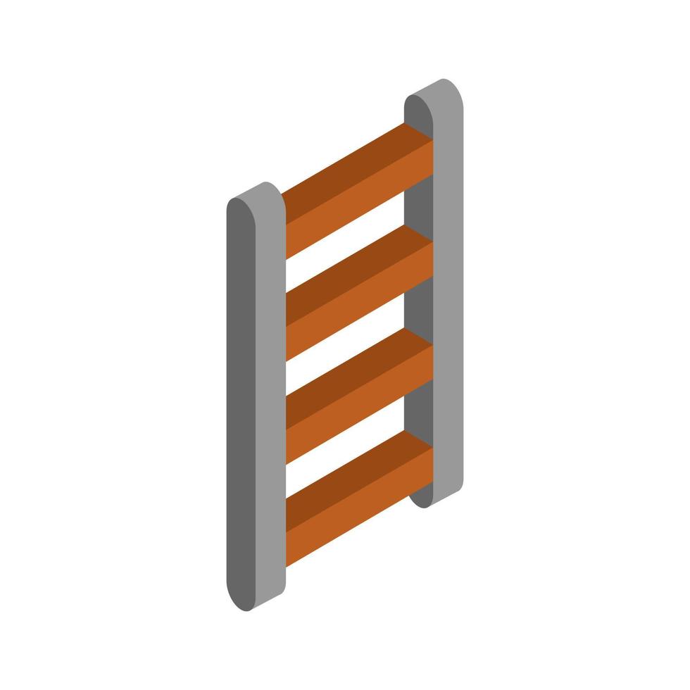 Isometric ladder on a white background vector