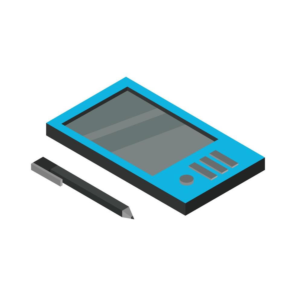 Isometric graphic tablet on a white background vector