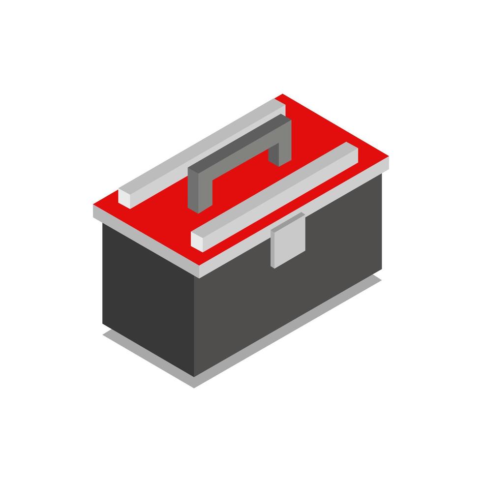 Isometric toolbox on white background vector