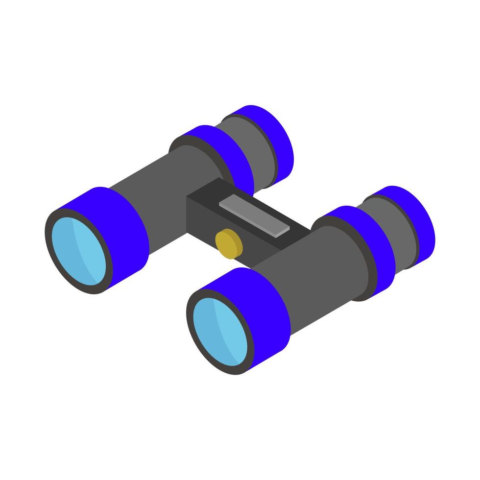Isometric binoculars on a white background vector