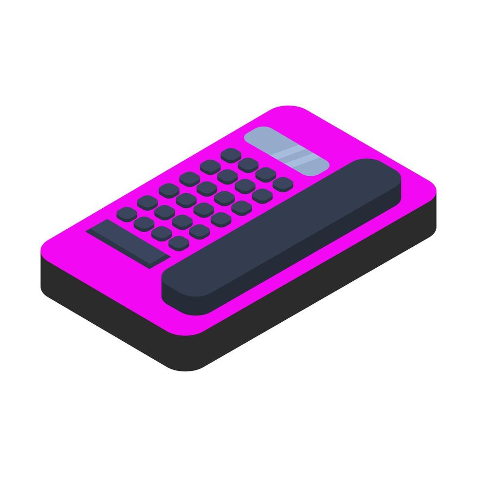 Isometric business phone on white background vector