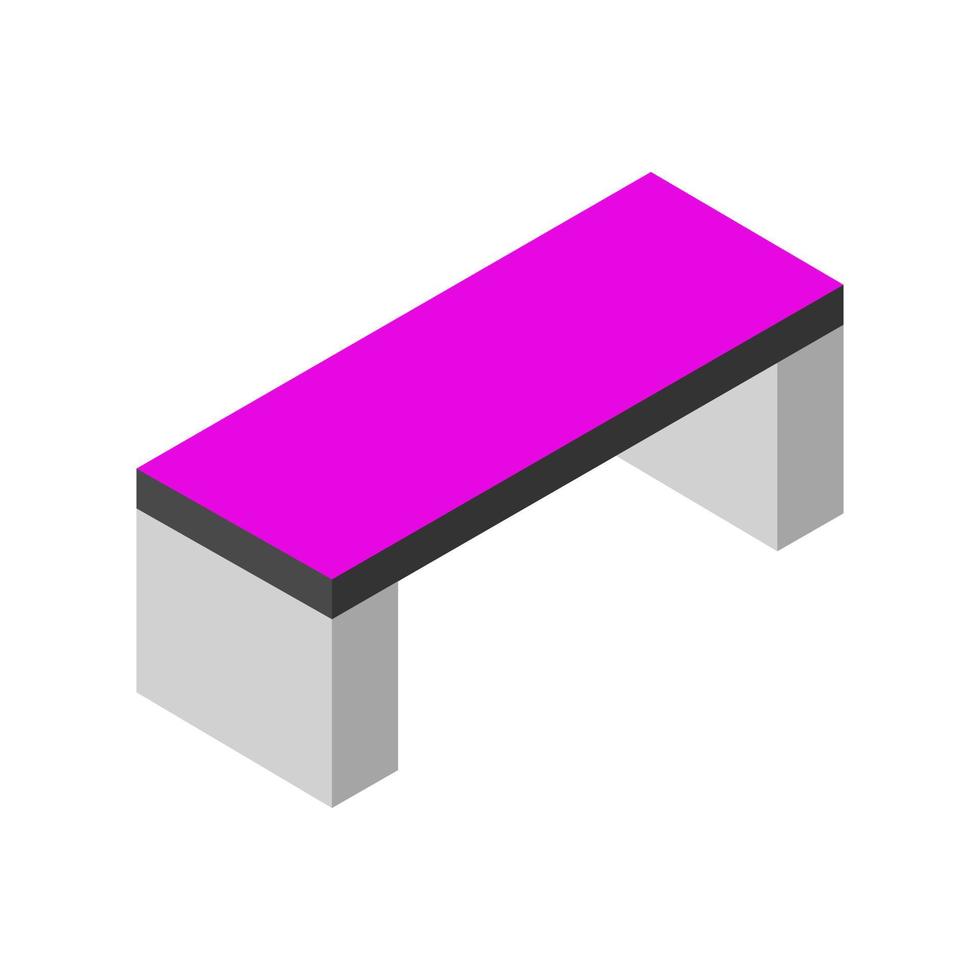 Isometric bench on a white background vector