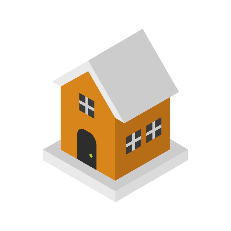 Isometric house on a white background vector