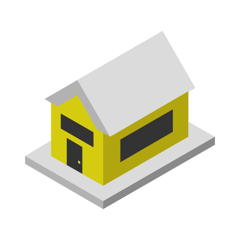 Isometric house on a white background vector