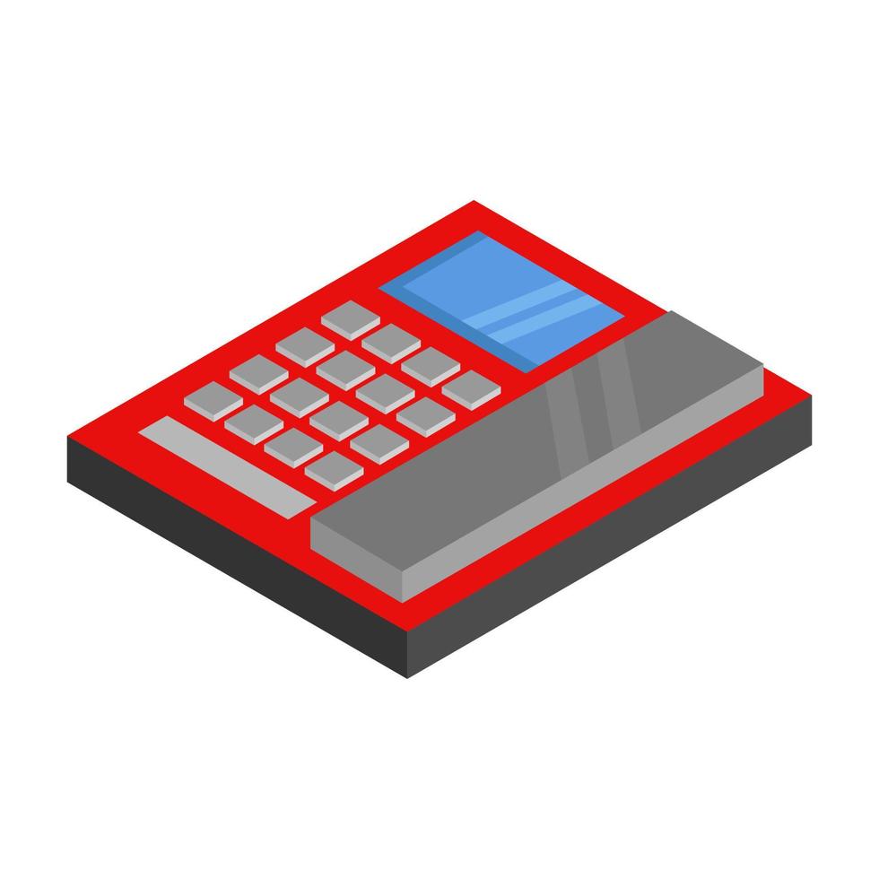 Isometric business phone on white background vector