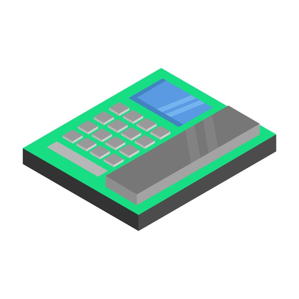 Isometric business phone on white background vector