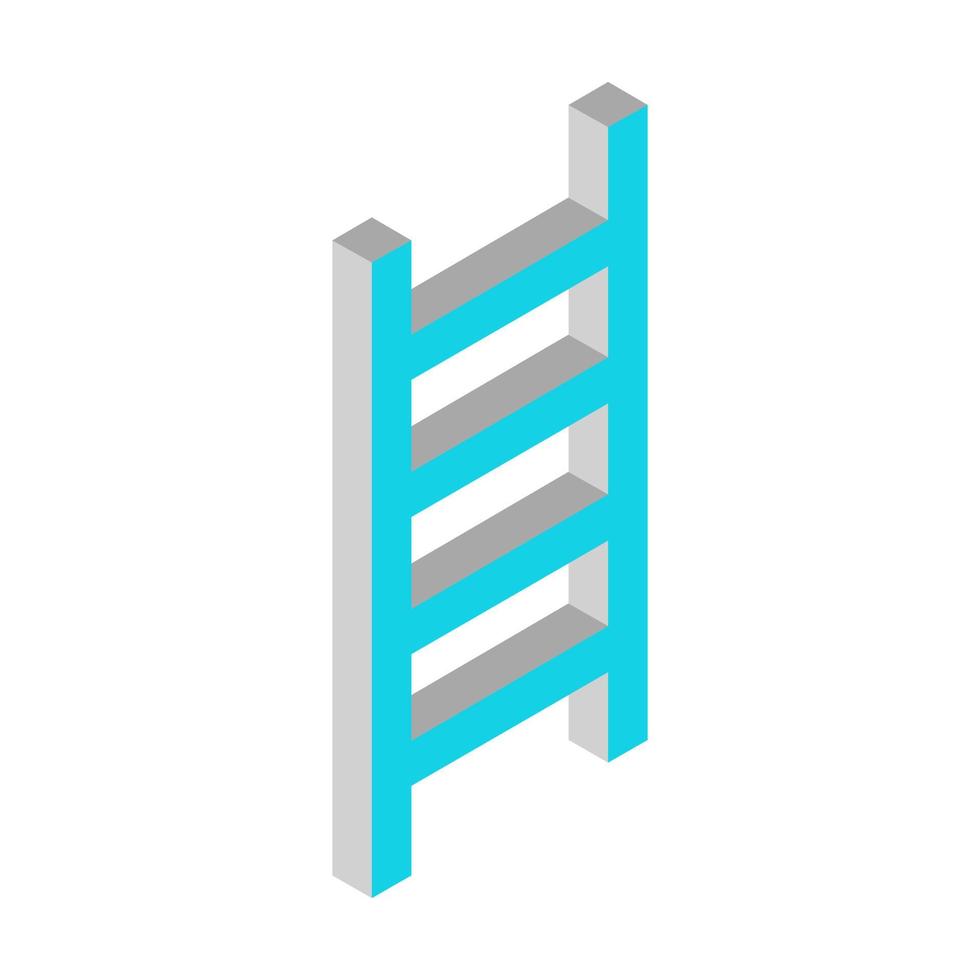 Isometric illustrated ladder on a white background vector