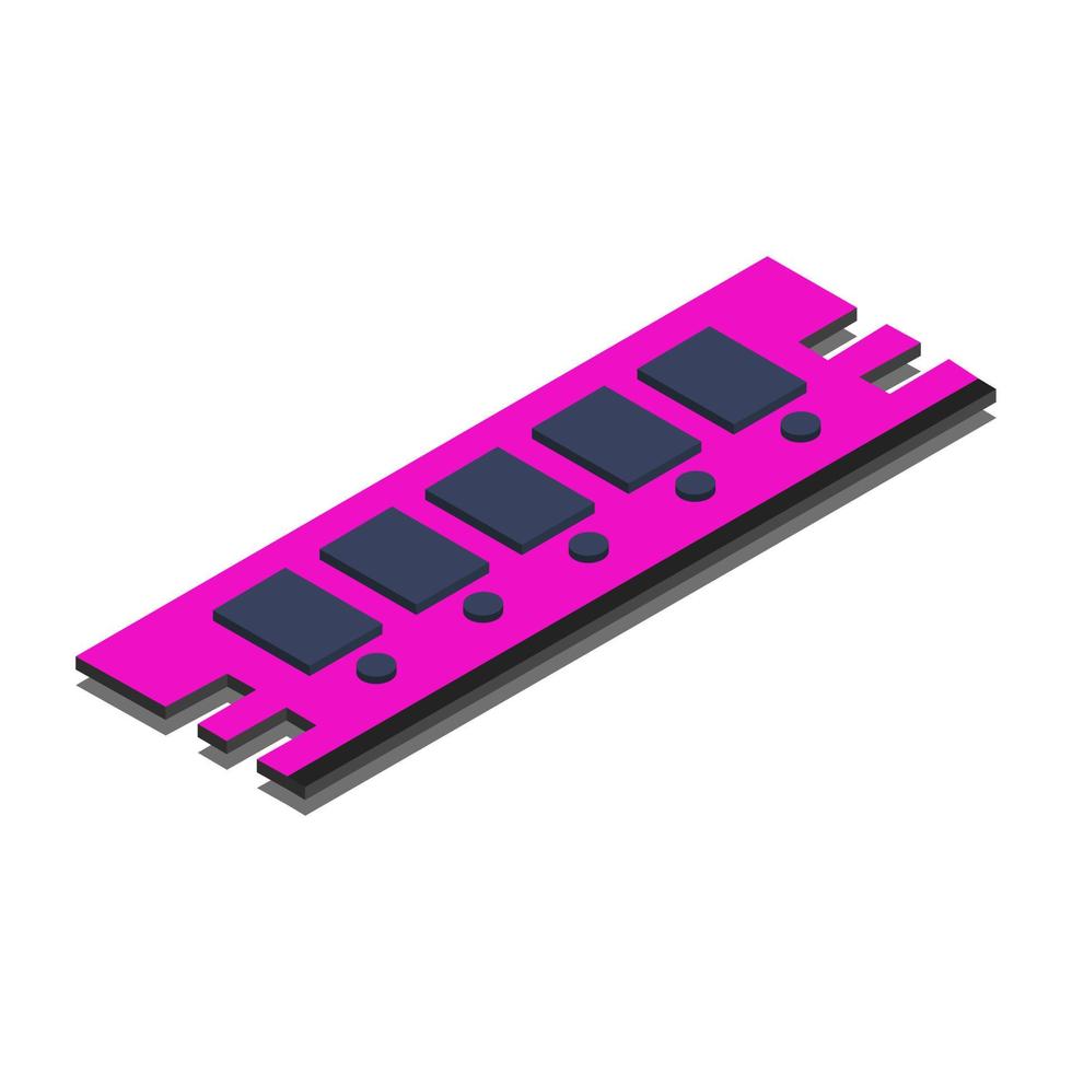 Isometric ram on a white background vector