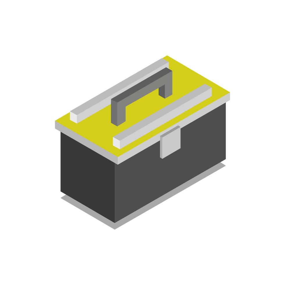 Isometric toolbox on white background vector