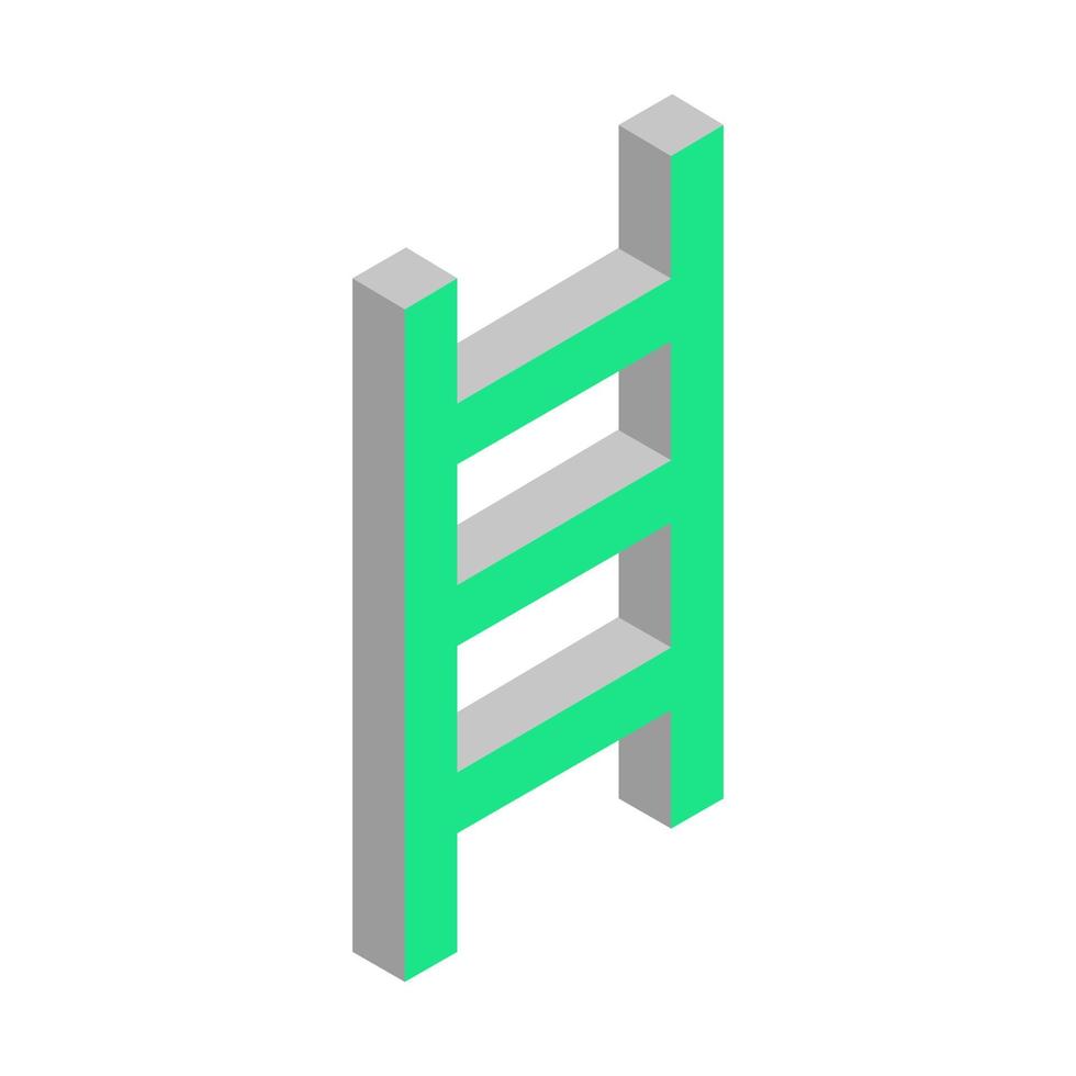 Isometric illustrated ladder on a white background vector