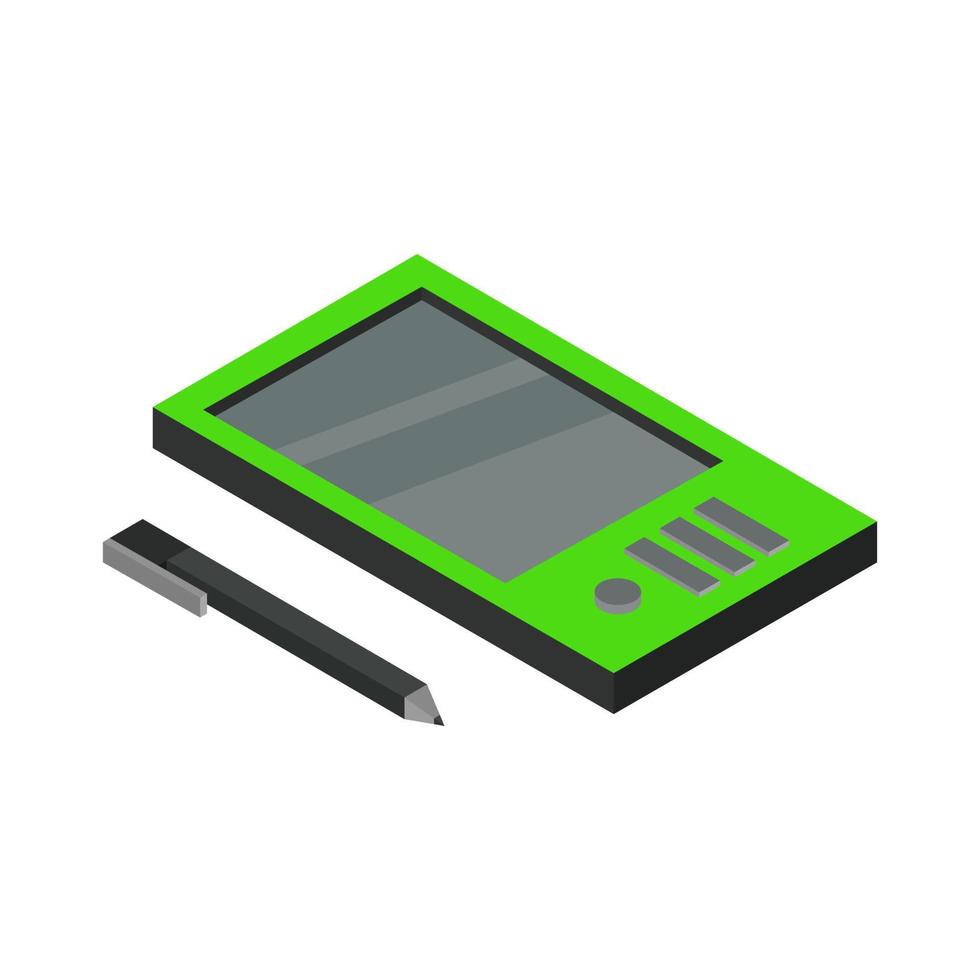 Isometric graphic tablet on a white background vector