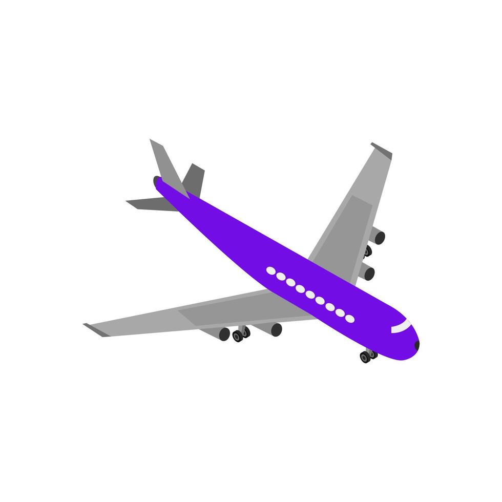 Isometric airplane on a white background vector