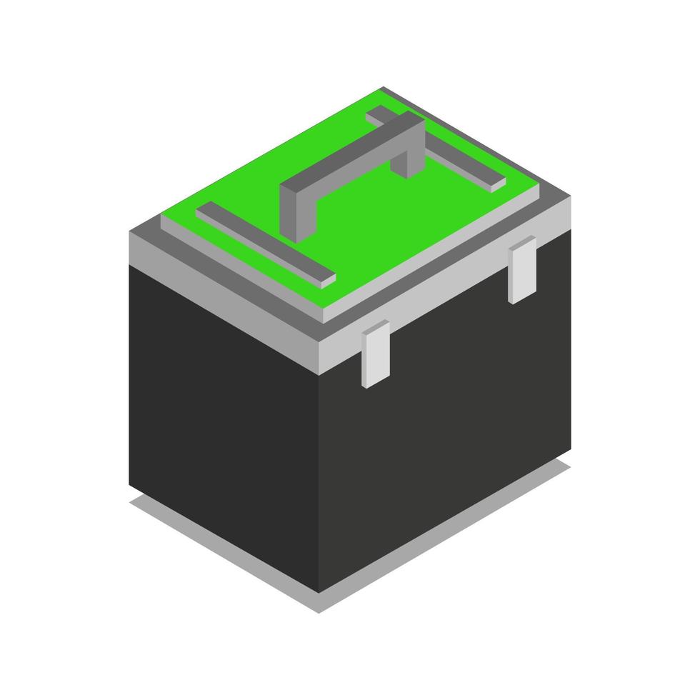 Isometric toolbox on white background vector