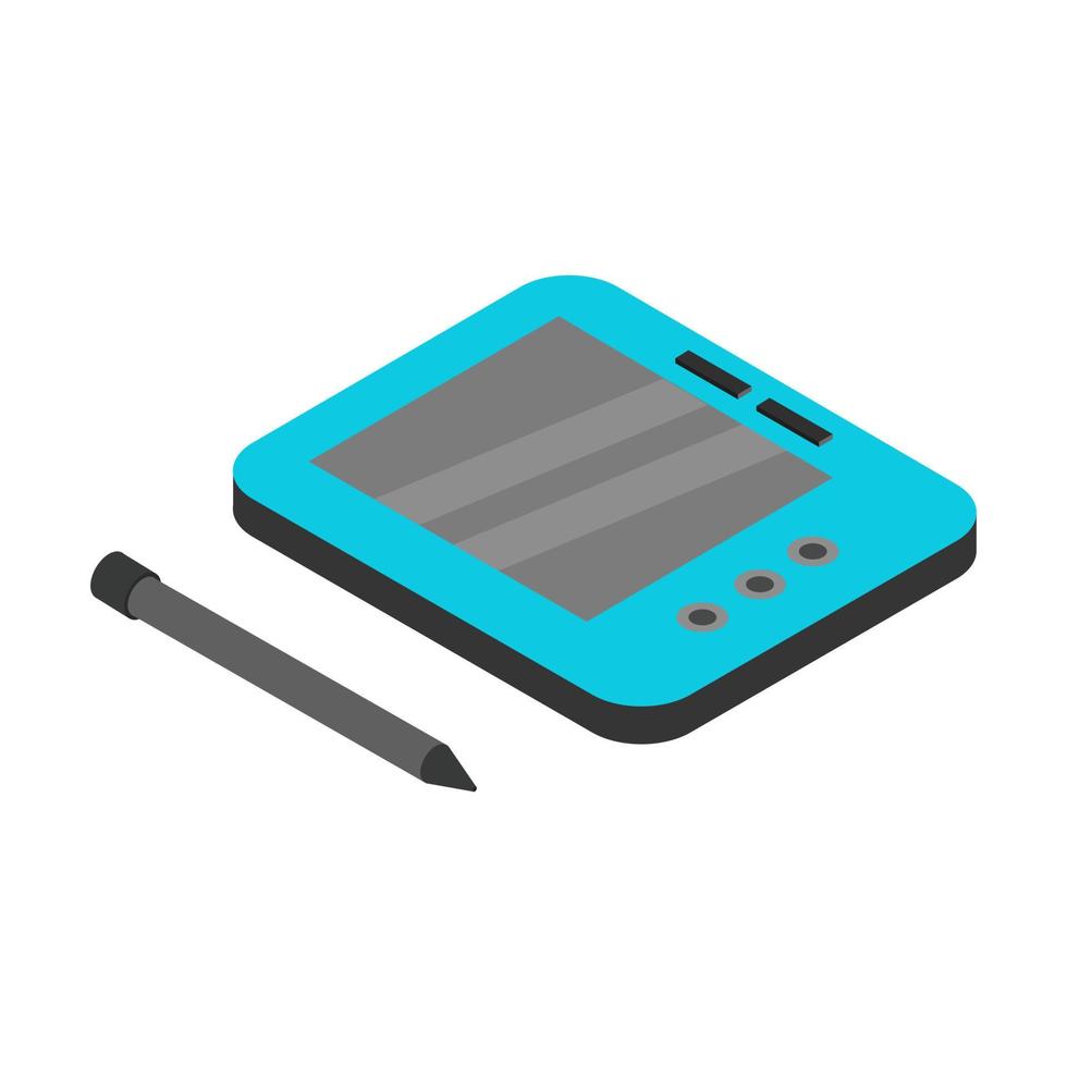 Isometric graphic tablet on a white background vector