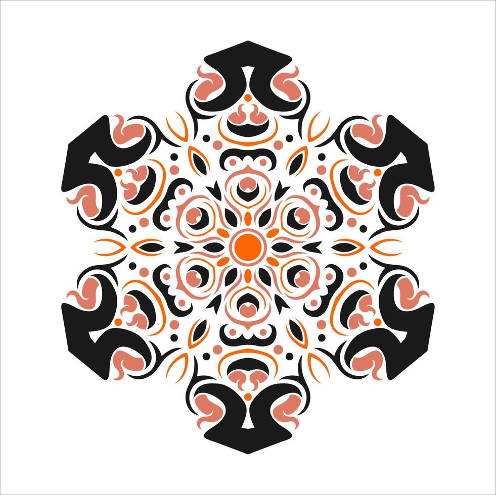 diseño de arte moderno vector mandala con una hermosa mezcla de colores, adecuado para todas las necesidades de diseño publicitario, tanto para diseños de tarjetas de presentación, pancartas, folletos y otros. archivos de formato eps