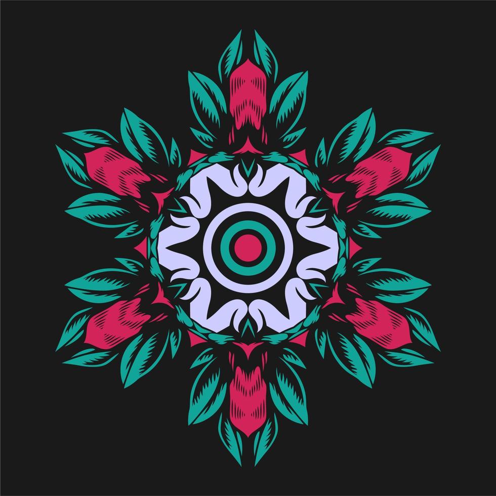 Modern vector mandala art design with a beautiful mix of colors, suitable for all advertising design needs, both for business card designs, banners, brochures and others. EPS format files