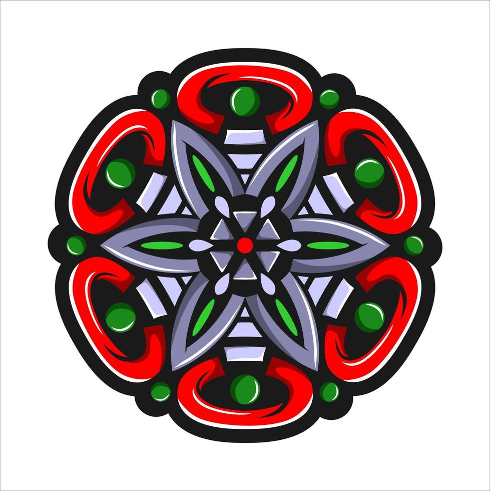 diseño de arte moderno vector mandala con una hermosa mezcla de colores, adecuado para todas las necesidades de diseño publicitario, tanto para diseños de tarjetas de presentación, pancartas, folletos y otros. archivos de formato eps