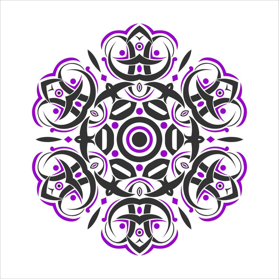 diseño de arte moderno vector mandala con una hermosa mezcla de colores, adecuado para todas las necesidades de diseño publicitario, tanto para diseños de tarjetas de presentación, pancartas, folletos y otros. archivos de formato eps