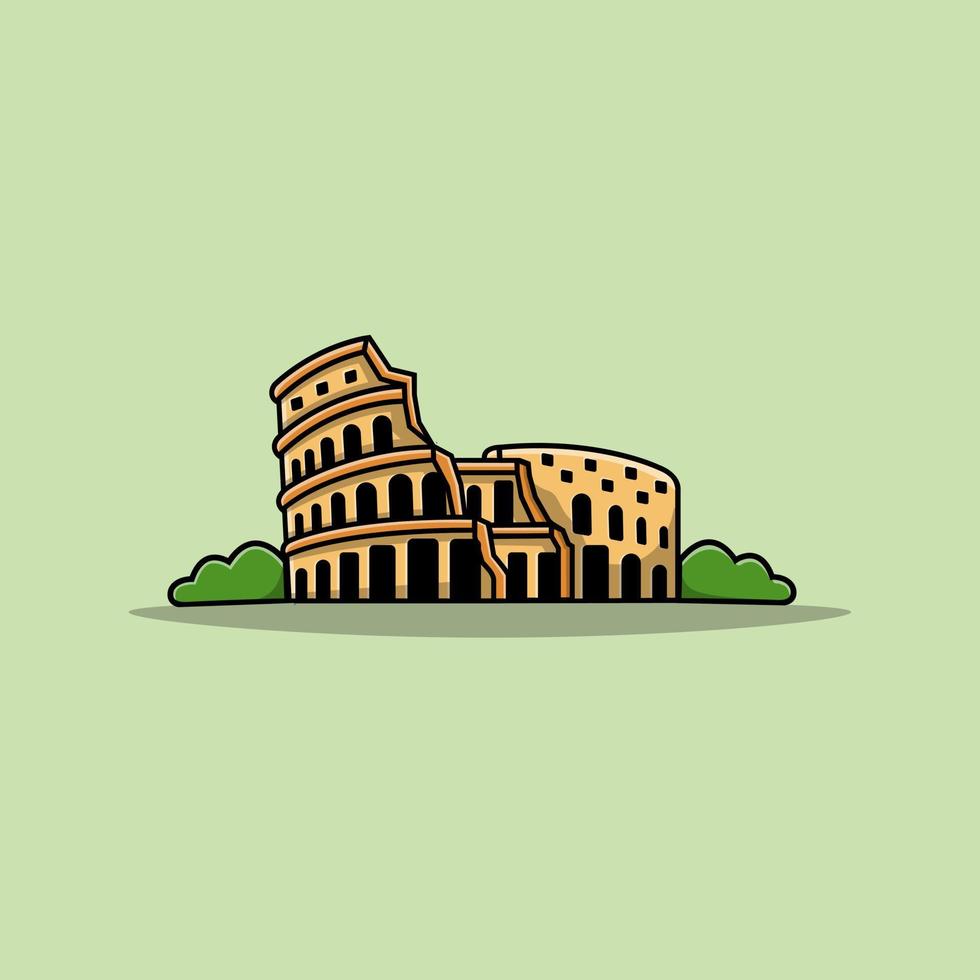 Colosseum Rome Italy Illustration vector