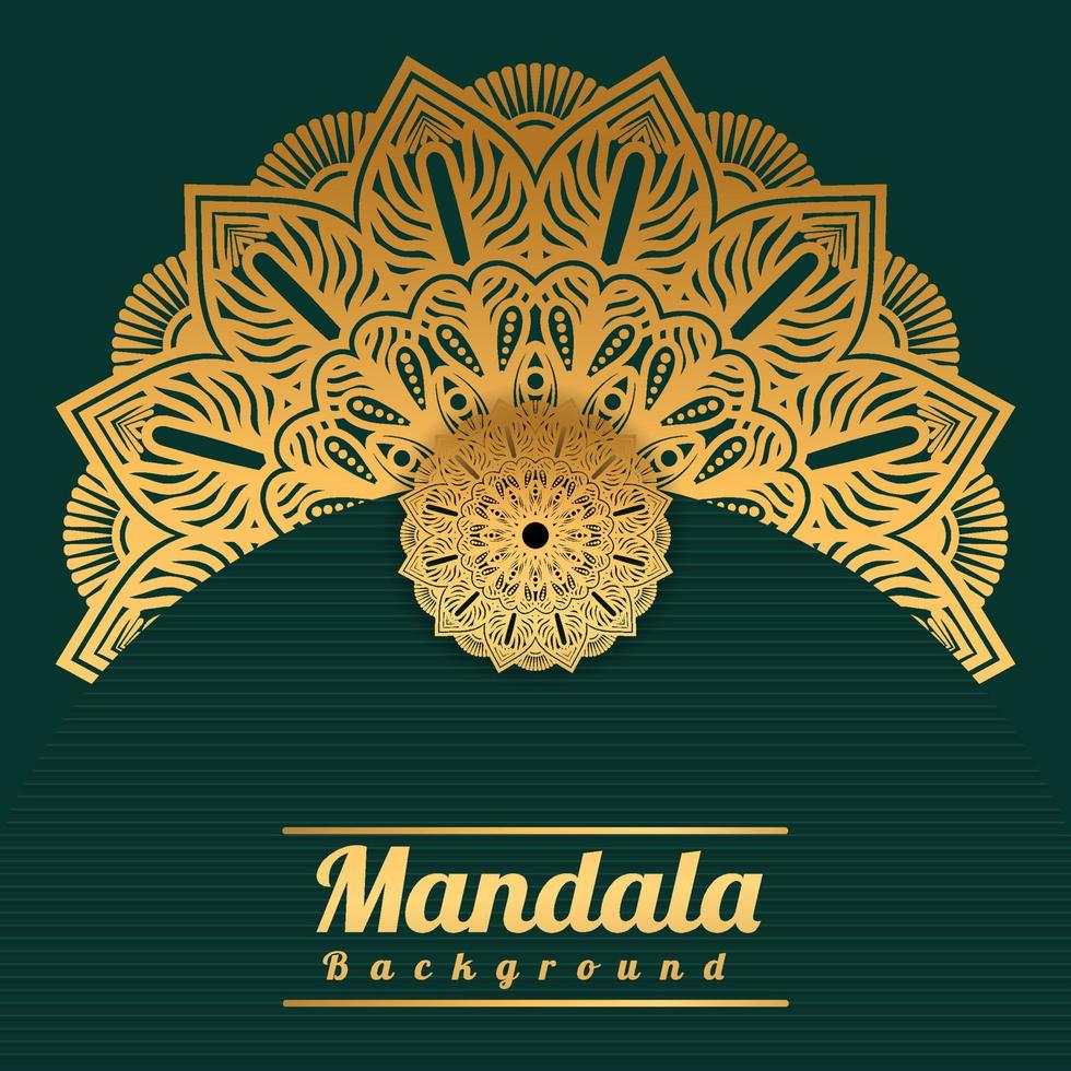 Luxury mandala background with golden arabesque pattern Golden arabesque arabis style for islamic Ramadan Style Decorative mandala. Ornamental floral art Design, Cover, Poster, Flyer vector