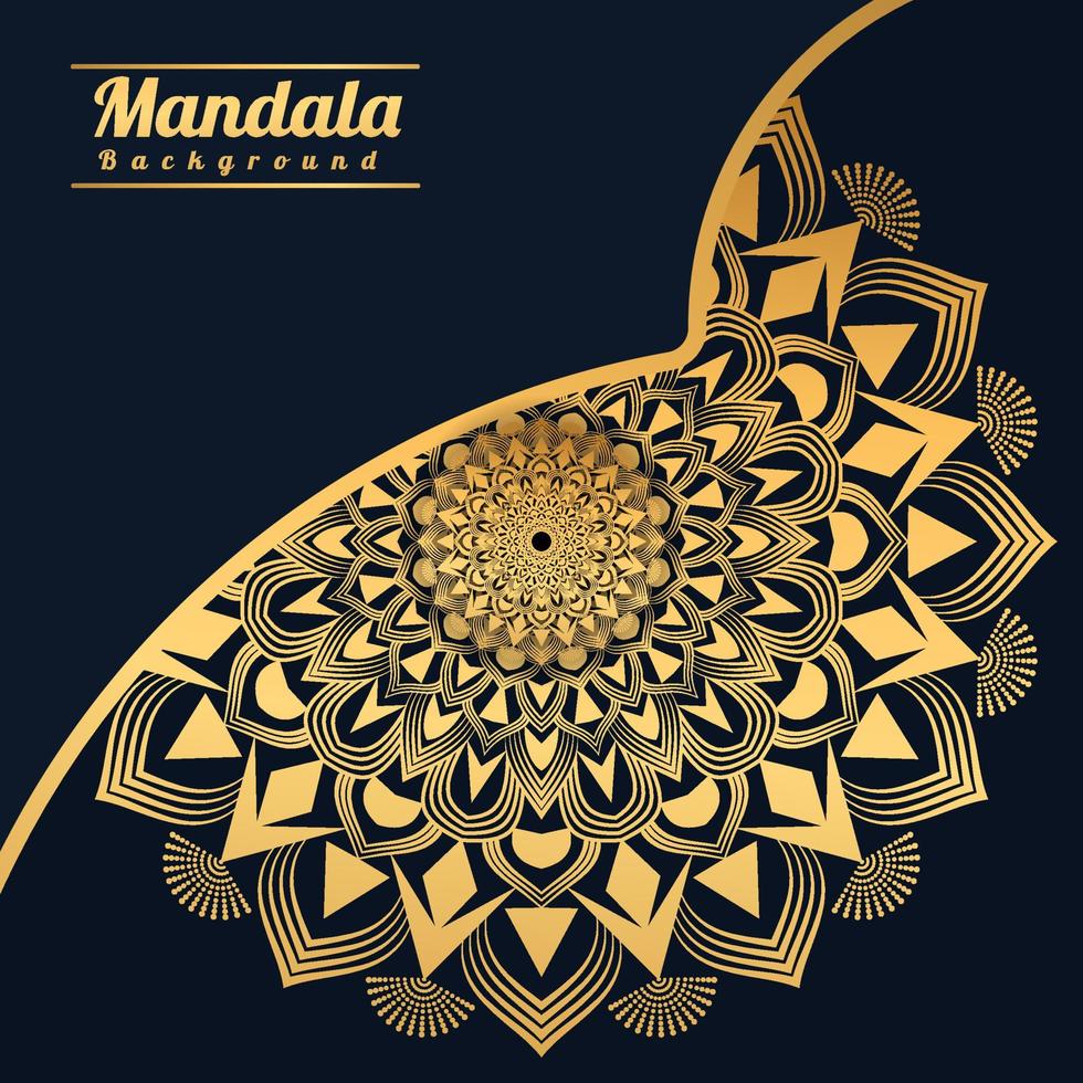 Fondo de mandala de lujo con patrón arabesco dorado estilo árabe arabesco dorado para mandala decorativo estilo Ramadán islámico. diseño de arte floral ornamental, portada, póster, folleto vector