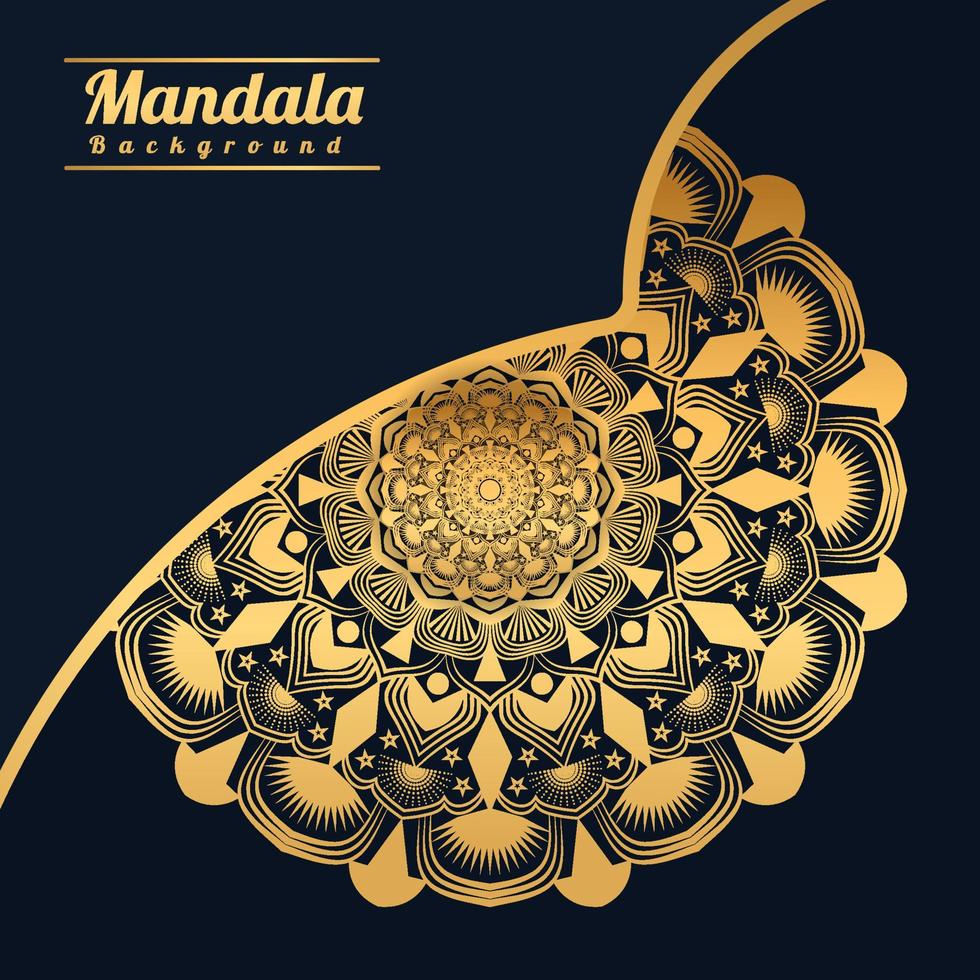 Luxury mandala background with golden arabesque pattern Golden arabesque arabis style for islamic Ramadan Style Decorative mandala. Ornamental floral art Design, Cover, Poster, Flyer vector