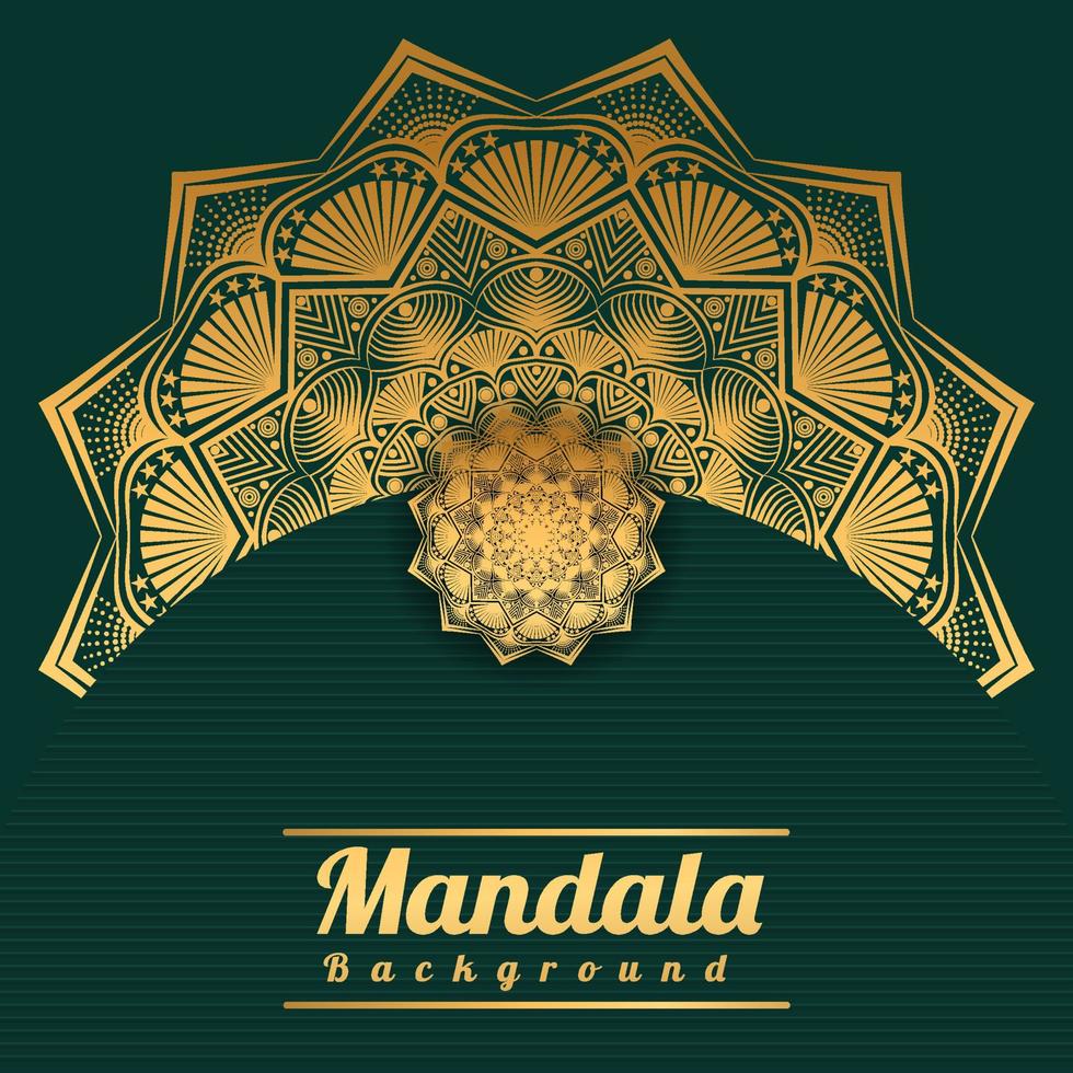 Luxury mandala background with golden arabesque pattern Golden arabesque arabis style for islamic Ramadan Style Decorative mandala. Ornamental floral art Design, Cover, Poster, Flyer vector