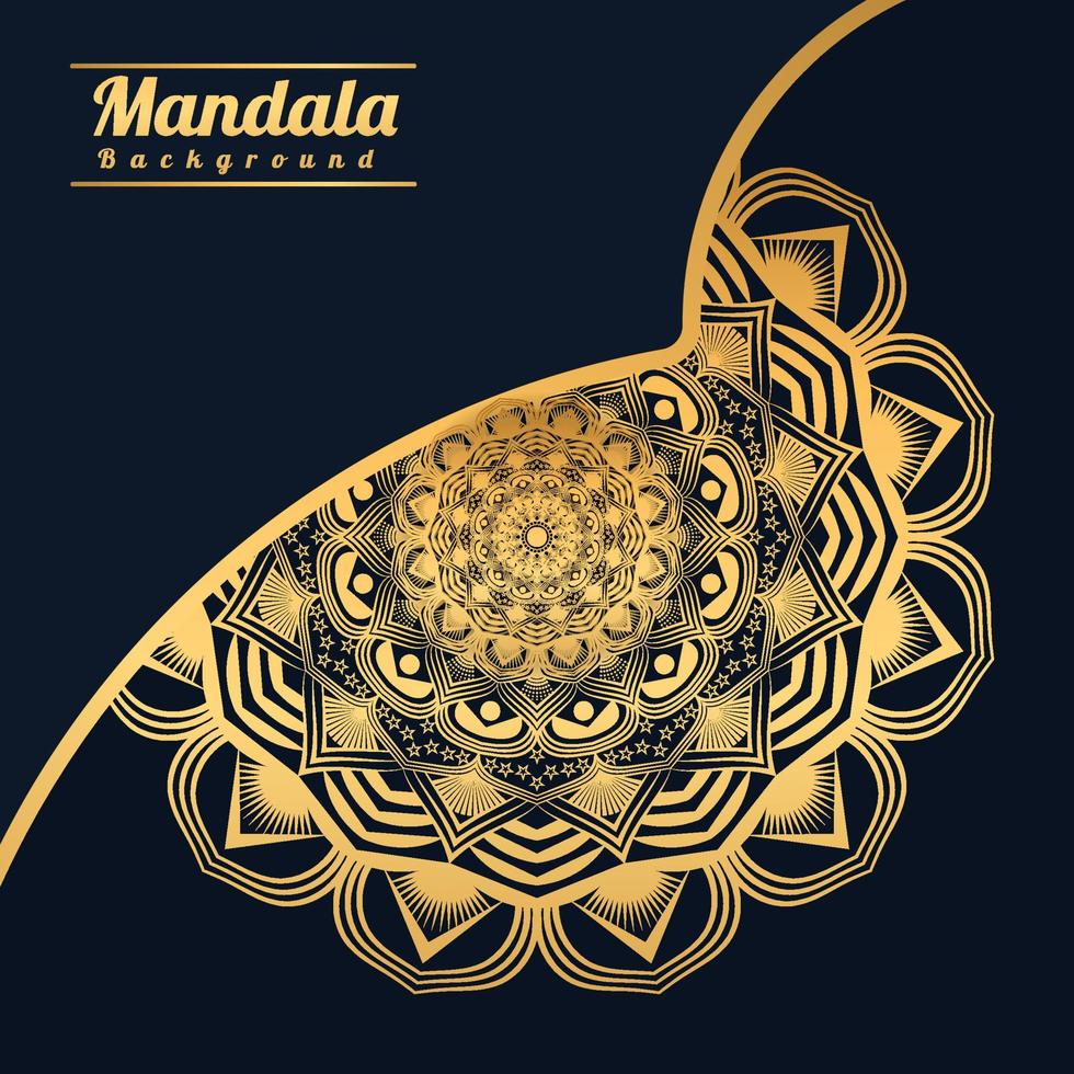 Luxury mandala background with golden arabesque pattern Golden arabesque arabis style for islamic Ramadan Style Decorative mandala. Ornamental floral art Design, Cover, Poster, Flyer vector