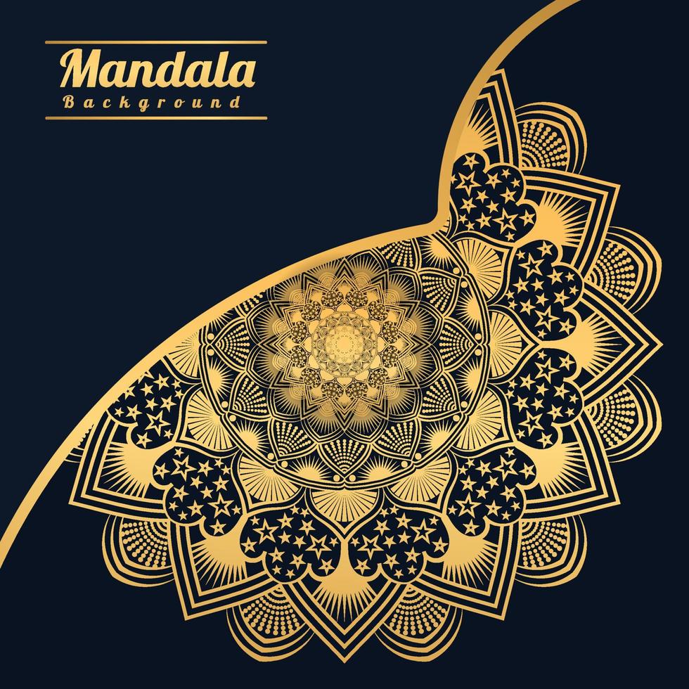 Luxury mandala background with golden arabesque pattern Golden arabesque arabis style for islamic Ramadan Style Decorative mandala. Ornamental floral art Design, Cover, Poster, Flyer vector