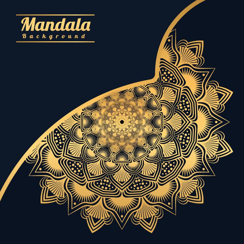 Luxury mandala background with golden arabesque pattern Golden arabesque arabis style for islamic Ramadan Style Decorative mandala. Ornamental floral art Design, Cover, Poster, Flyer vector