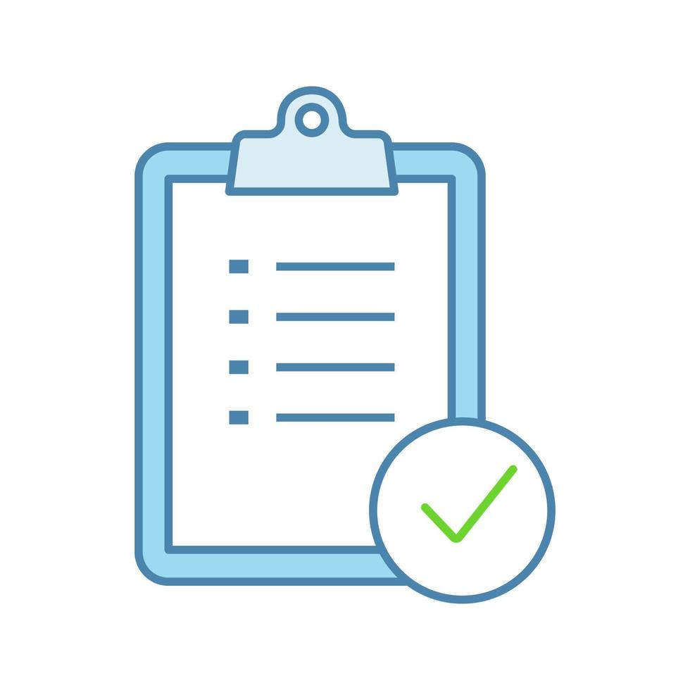 Task planning color icon vector