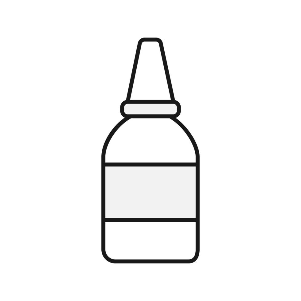 Eye or nasal drops color icon. Isolated vector illustration