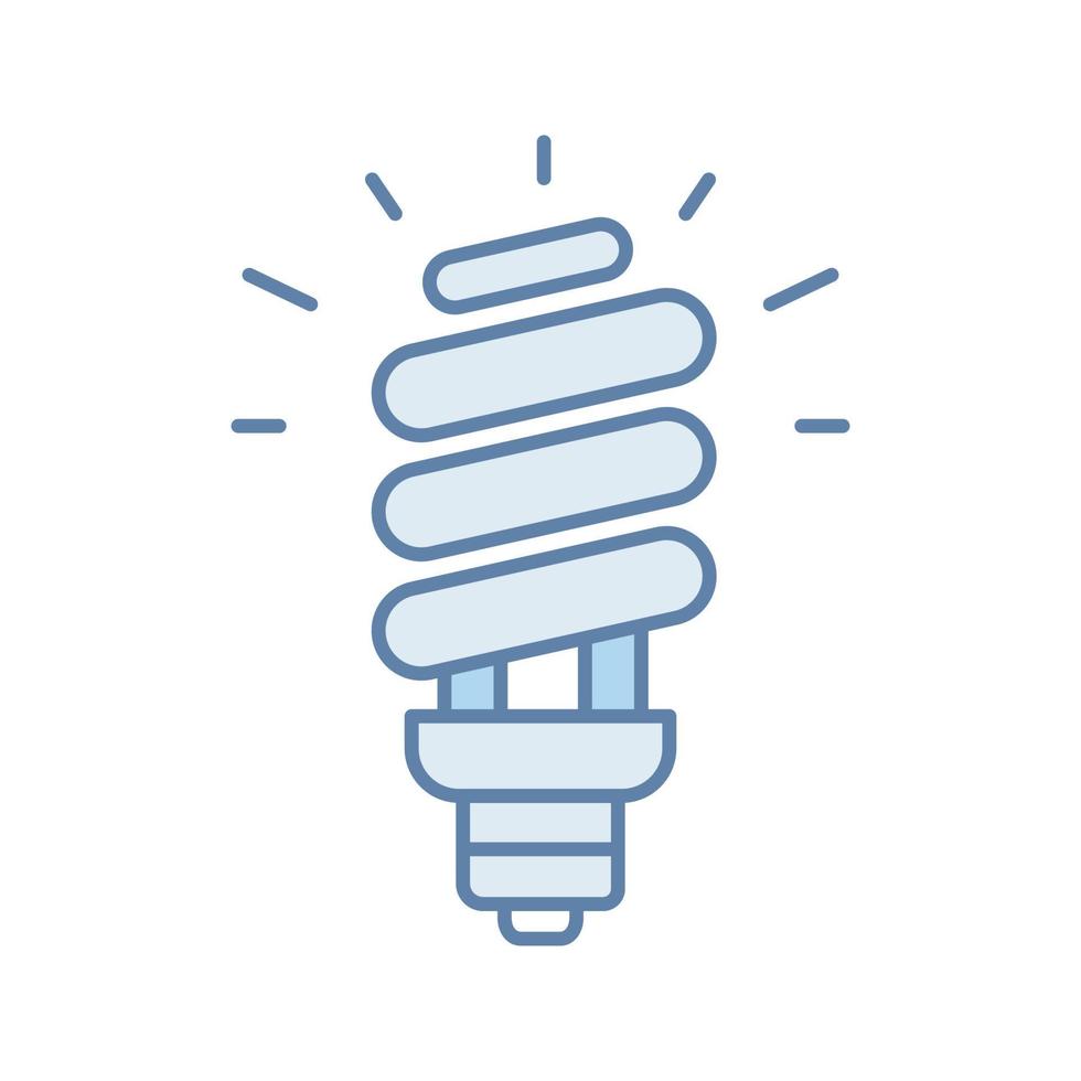 Energy saving light bulb color icon vector