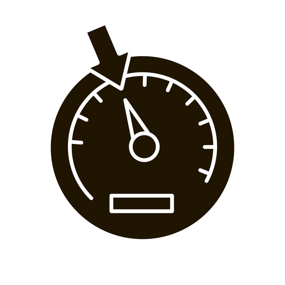Speedometer glyph icon vector
