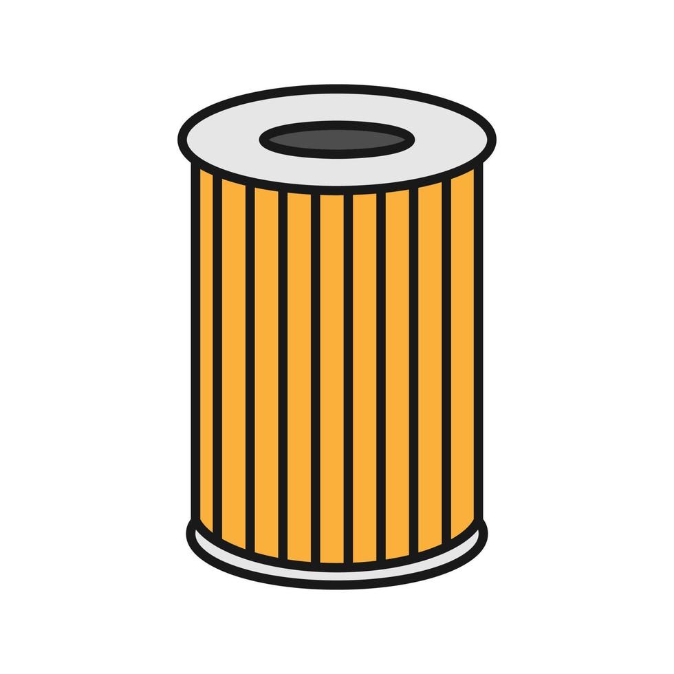 Car air filter color icon. Isolated vector illustrations