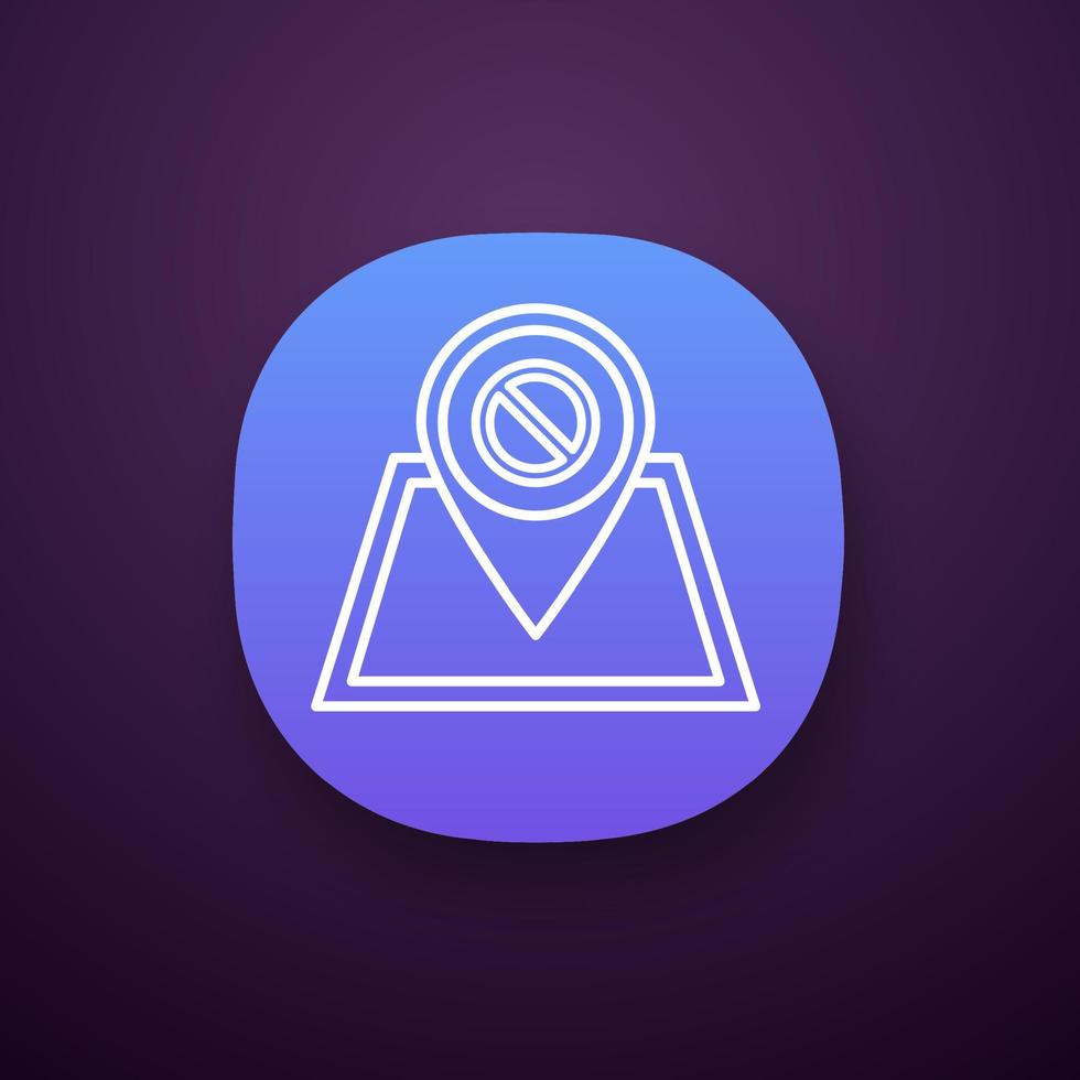 Protest location app icon. Demonstration beginning place. Political or social movement planning. Protesters gathering point. UI UX interface. Web or mobile application. Vector isolated illustration