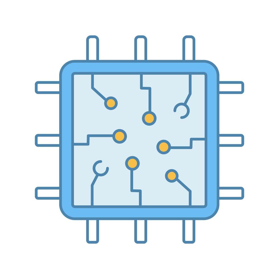 Chip color icon vector