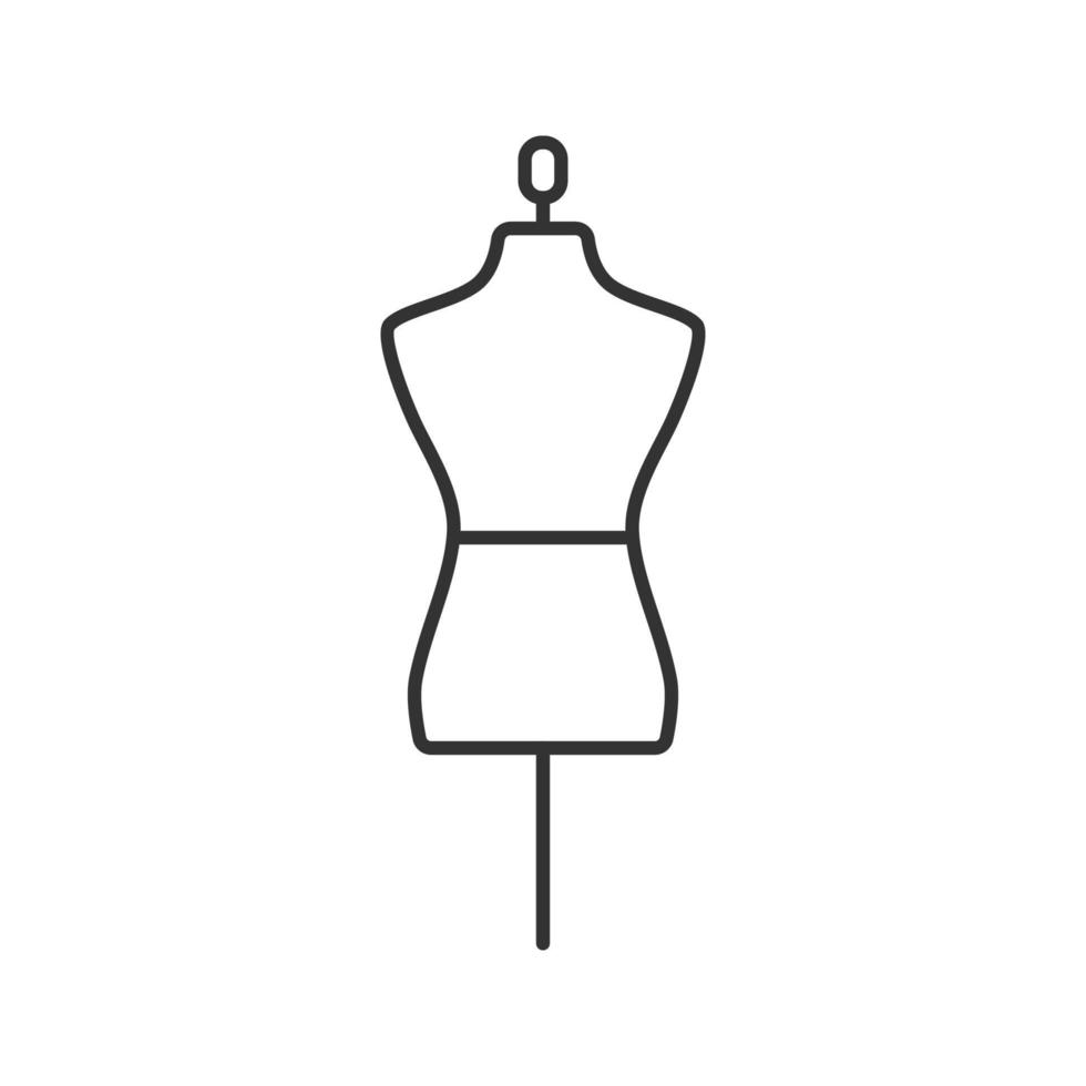 Mannequin linear icon. Thin line illustration. Tailor's dummy. Contour symbol. Vector isolated outline drawing