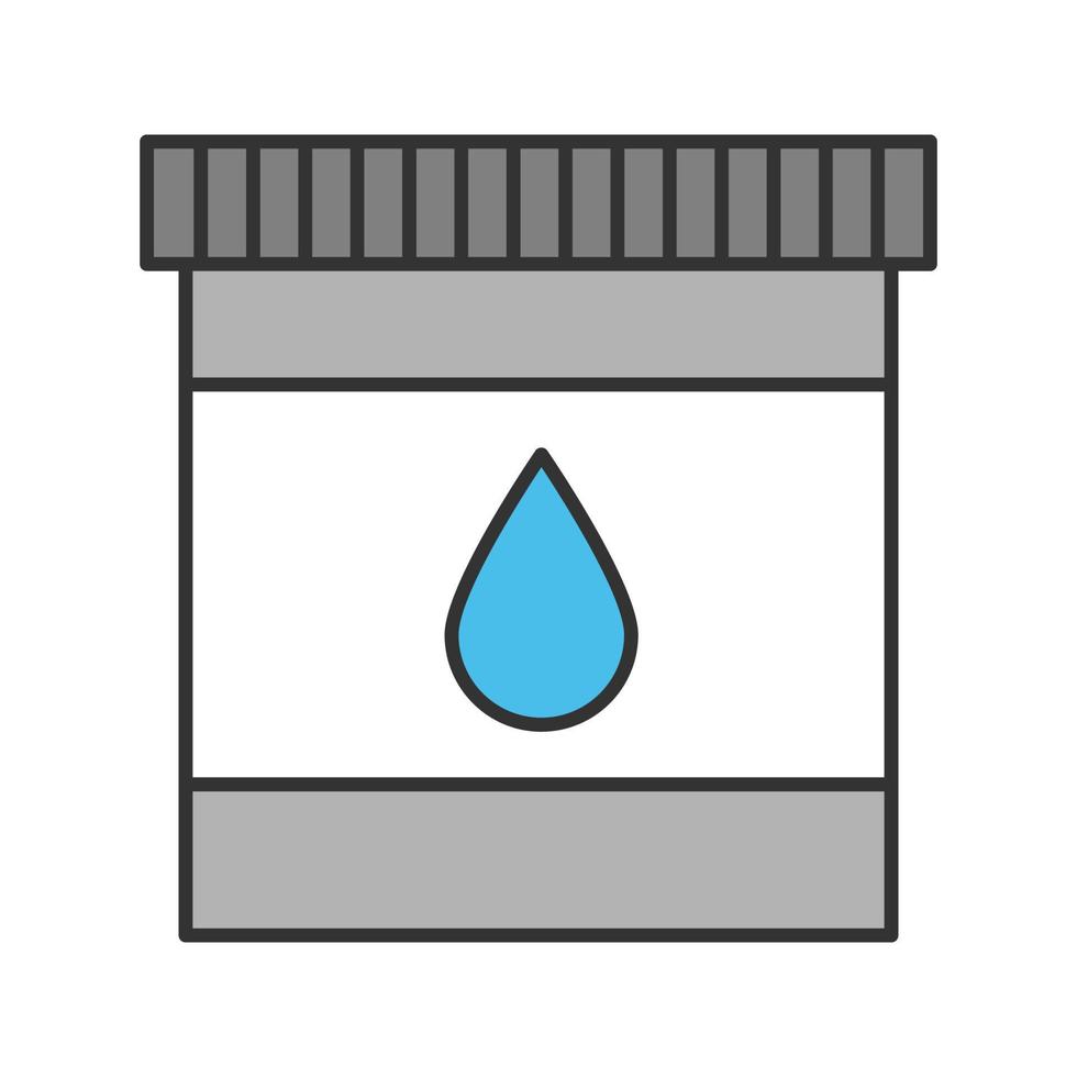 icono de color de tinta del cartucho de impresora. botella de plástico con gota. ilustración vectorial aislada vector