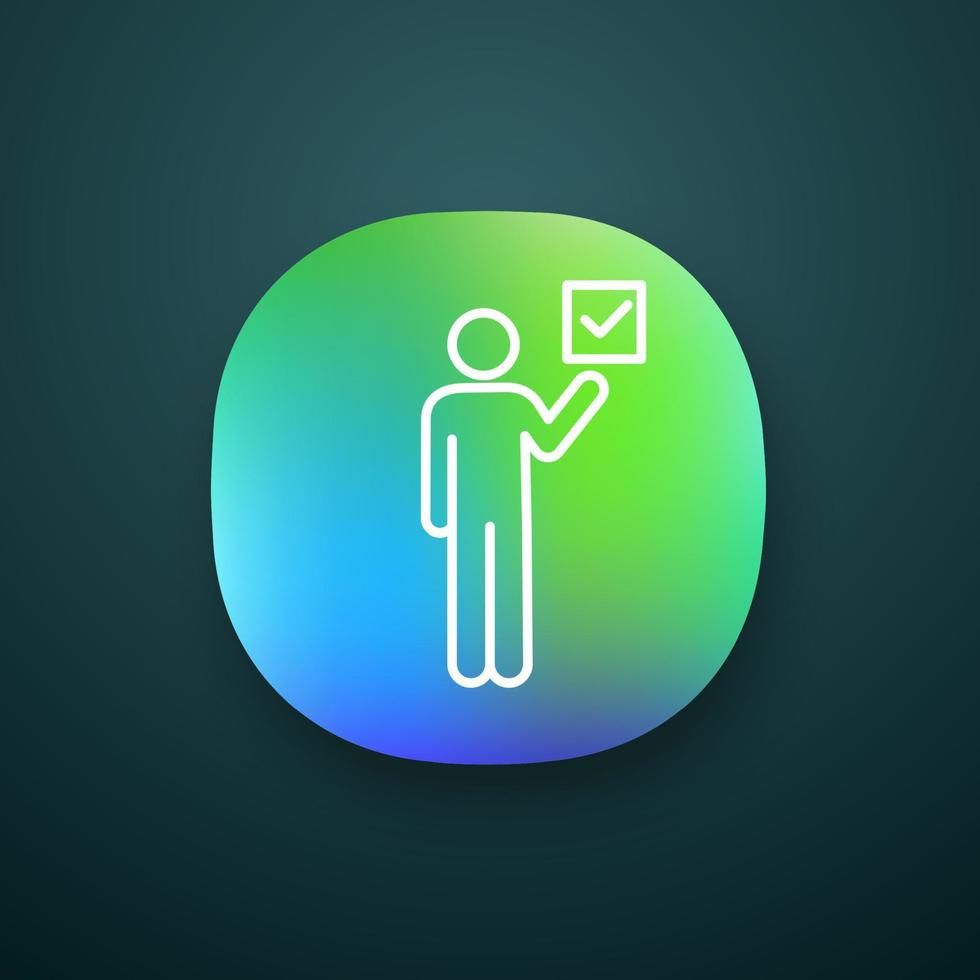 Voter app icon vector