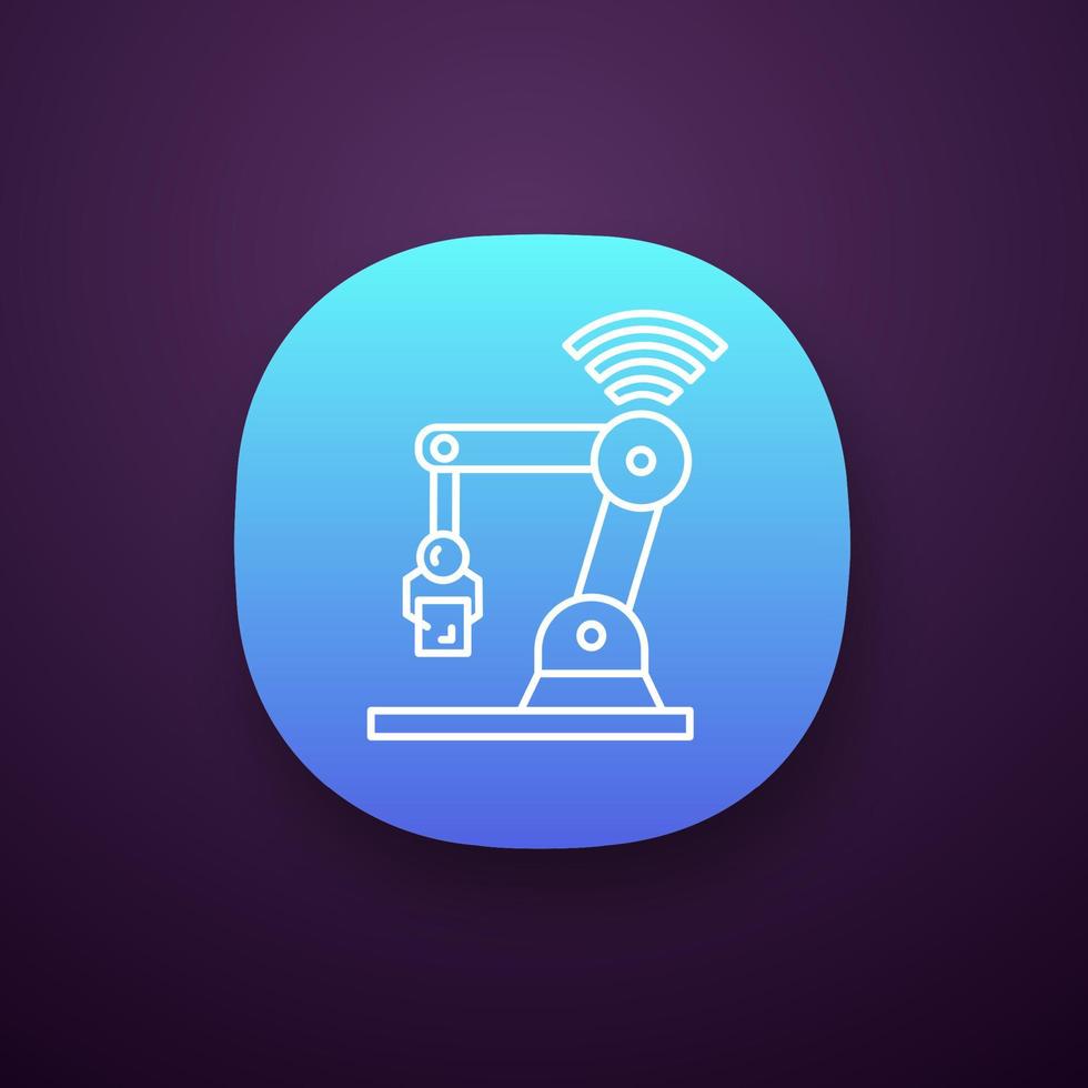 IoT robot app icon vector