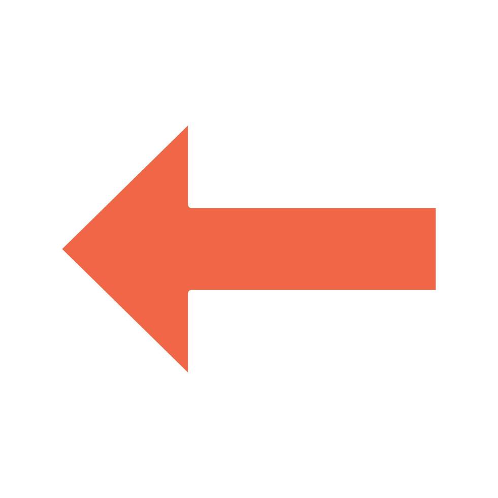 Keyboard backspace button glyph color icon. Silhouette symbol on white background with no outline. Back, previous. Left arrow. Motion. Negative space. Vector illustration